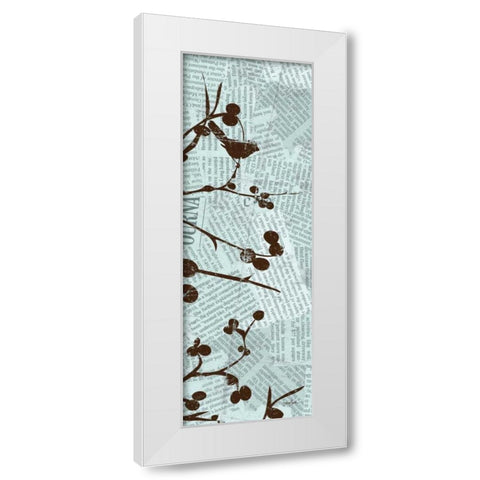 Bird Branches 4 White Modern Wood Framed Art Print by Stimson, Diane