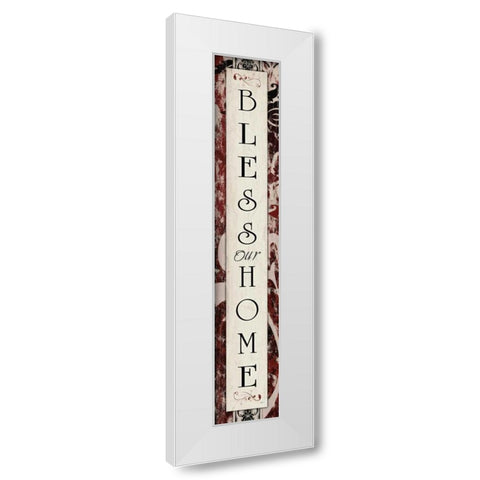 Bless Panel White Modern Wood Framed Art Print by Stimson, Diane
