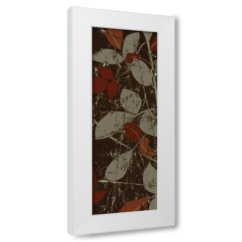 Leafy Autumn 1 White Modern Wood Framed Art Print by Stimson, Diane