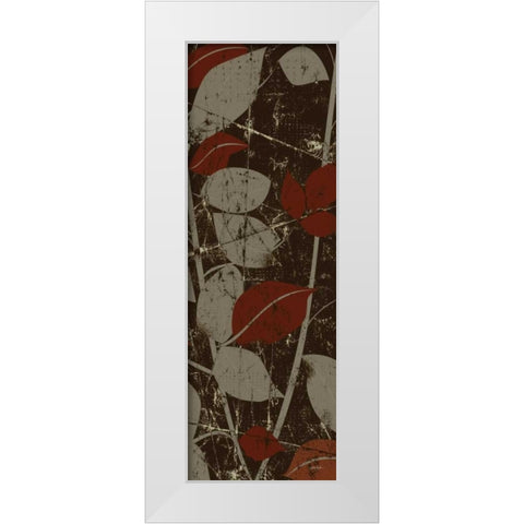 Leafy Autumn 2 White Modern Wood Framed Art Print by Stimson, Diane