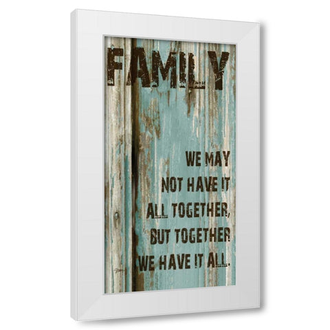 Family Grunge 4 White Modern Wood Framed Art Print by Stimson, Diane