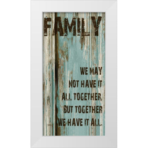 Family Grunge 4 White Modern Wood Framed Art Print by Stimson, Diane