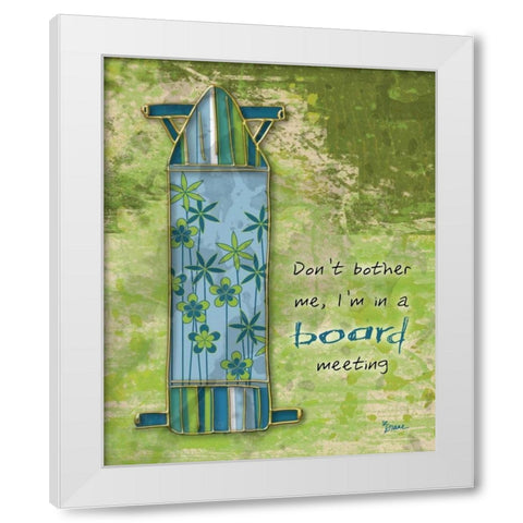 Board Mtg White Modern Wood Framed Art Print by Stimson, Diane