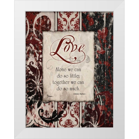 Love Keller White Modern Wood Framed Art Print by Stimson, Diane