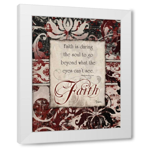 Faith Distress White Modern Wood Framed Art Print by Stimson, Diane
