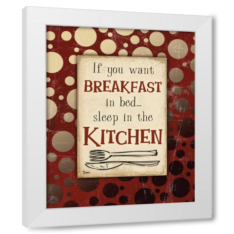 Breakfast Kitchen White Modern Wood Framed Art Print by Stimson, Diane