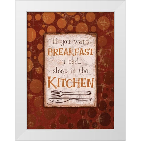 Breakfast Kitchen Red White Modern Wood Framed Art Print by Stimson, Diane