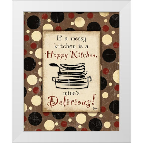 Kitchen Delirious White Modern Wood Framed Art Print by Stimson, Diane