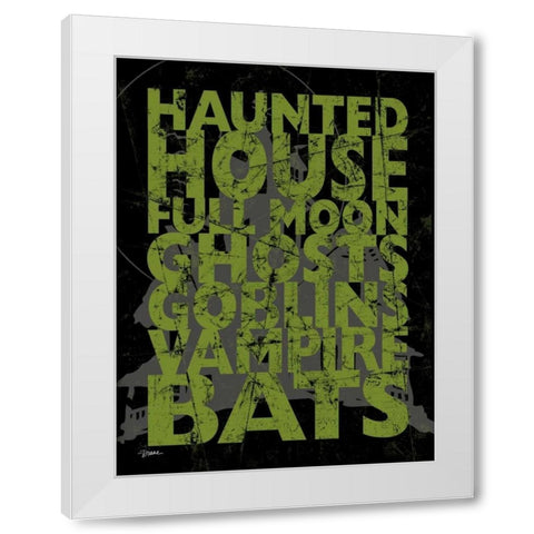 Haunted House White Modern Wood Framed Art Print by Stimson, Diane