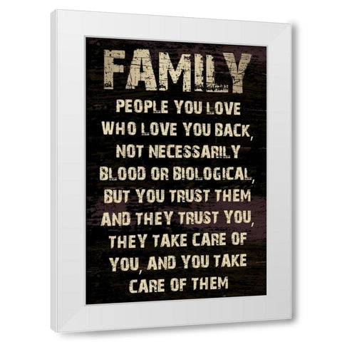 Family Grunge White Modern Wood Framed Art Print by Stimson, Diane