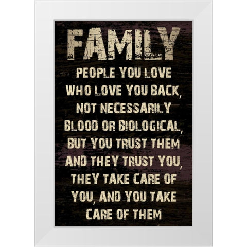 Family Grunge White Modern Wood Framed Art Print by Stimson, Diane