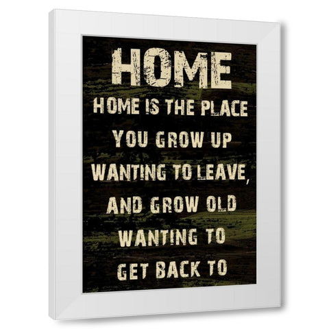Home Grunge White Modern Wood Framed Art Print by Stimson, Diane