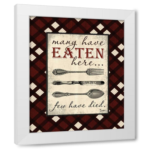 Eaten Here White Modern Wood Framed Art Print by Stimson, Diane