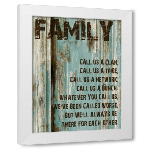 Family Grunge 3 White Modern Wood Framed Art Print by Stimson, Diane
