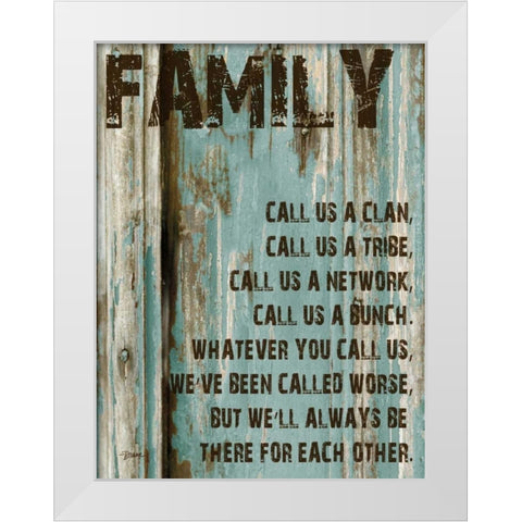 Family Grunge 3 White Modern Wood Framed Art Print by Stimson, Diane