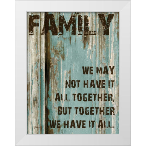 Family Grunge 4 White Modern Wood Framed Art Print by Stimson, Diane
