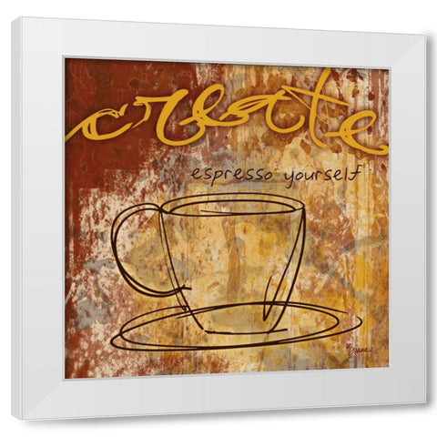 Create Cream White Modern Wood Framed Art Print by Stimson, Diane