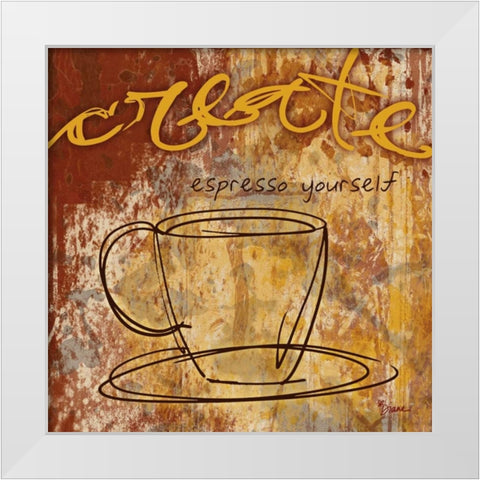 Create Cream White Modern Wood Framed Art Print by Stimson, Diane