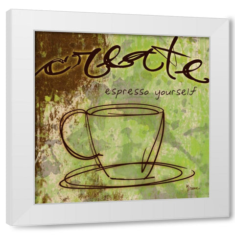 Create Brown White Modern Wood Framed Art Print by Stimson, Diane