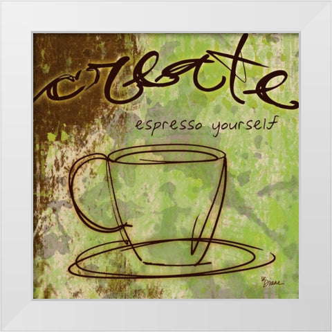 Create Brown White Modern Wood Framed Art Print by Stimson, Diane