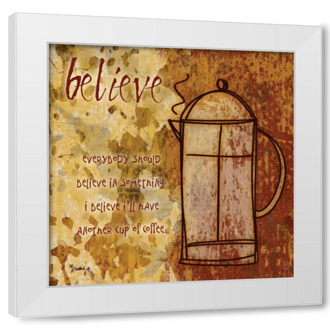 Believe Carafe White Modern Wood Framed Art Print by Stimson, Diane