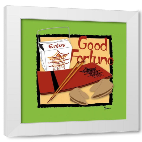Good Fortune White Modern Wood Framed Art Print by Stimson, Diane