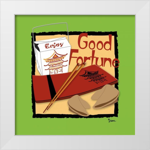 Good Fortune White Modern Wood Framed Art Print by Stimson, Diane