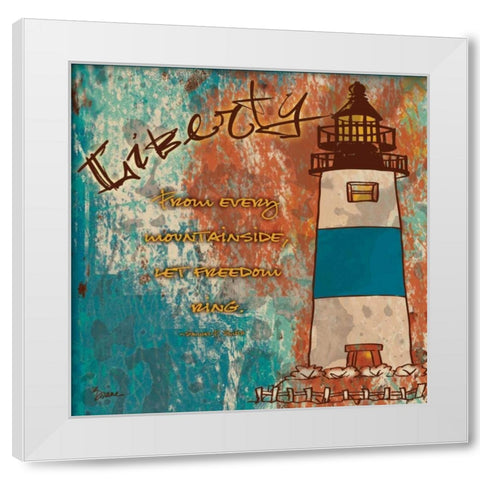 Lighthouse 2 White Modern Wood Framed Art Print by Stimson, Diane