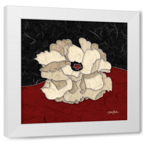 White Rose White Modern Wood Framed Art Print by Stimson, Diane