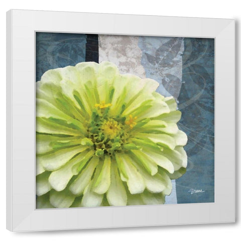 Floral Blues A White Modern Wood Framed Art Print by Stimson, Diane