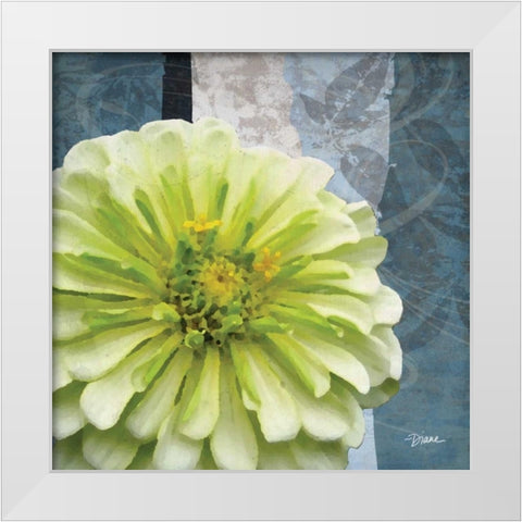 Floral Blues A White Modern Wood Framed Art Print by Stimson, Diane