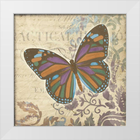 Bfly Harmony 2 White Modern Wood Framed Art Print by Stimson, Diane