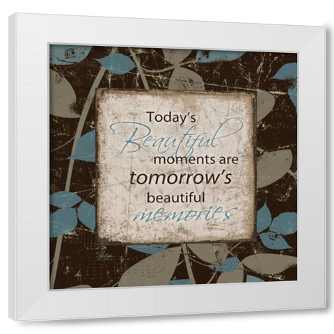 Leafy Beautiful White Modern Wood Framed Art Print by Stimson, Diane