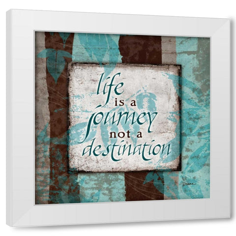 Aqua Journey White Modern Wood Framed Art Print by Stimson, Diane