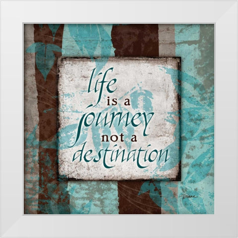 Aqua Journey White Modern Wood Framed Art Print by Stimson, Diane