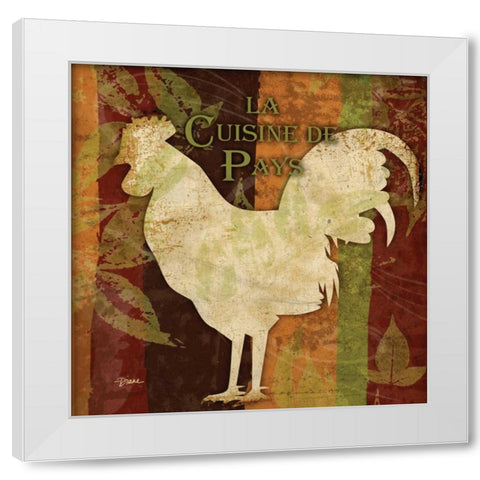 Spice Rooster 2 White Modern Wood Framed Art Print by Stimson, Diane
