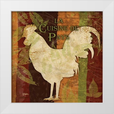 Spice Rooster 2 White Modern Wood Framed Art Print by Stimson, Diane