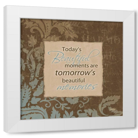 Damask Memories White Modern Wood Framed Art Print by Stimson, Diane