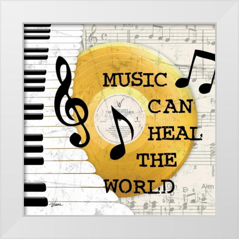 Gold Record 1 White Modern Wood Framed Art Print by Stimson, Diane