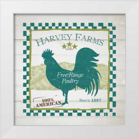 Harvey Farms Poultry White Modern Wood Framed Art Print by Stimson, Diane