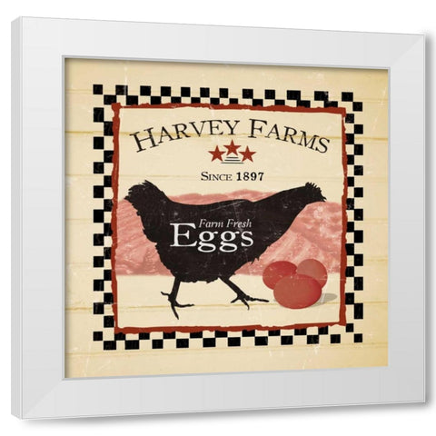 Harvey Farms Eggs White Modern Wood Framed Art Print by Stimson, Diane