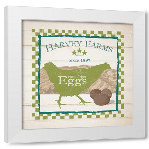 Harvey Farms Eggs White Modern Wood Framed Art Print by Stimson, Diane