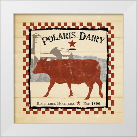 Polaris Dairy White Modern Wood Framed Art Print by Stimson, Diane
