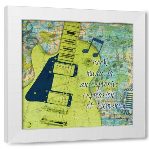 Rock Poetry 1 White Modern Wood Framed Art Print by Stimson, Diane