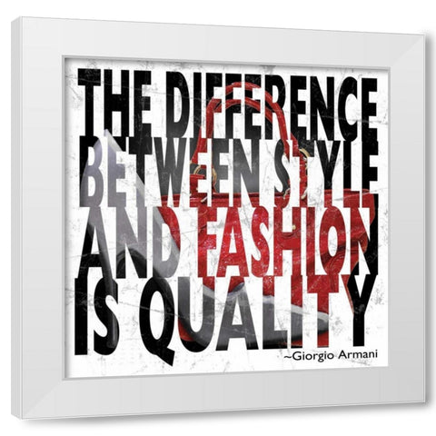 Fashion Armani White Modern Wood Framed Art Print by Stimson, Diane