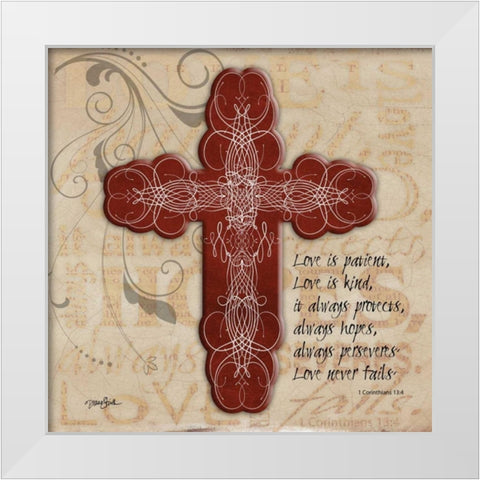 Blingy Cross 1 White Modern Wood Framed Art Print by Stimson, Diane