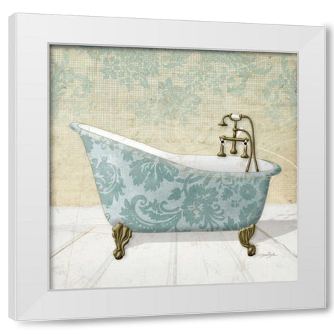 Lacey Tub 1 White Modern Wood Framed Art Print by Stimson, Diane