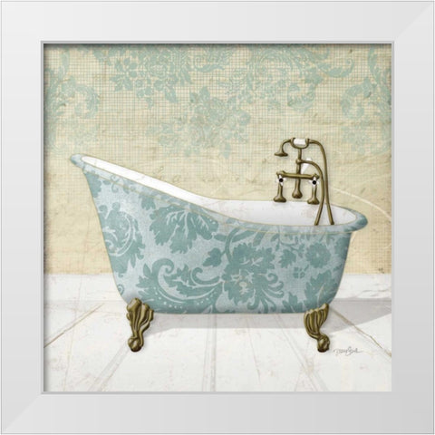 Lacey Tub 1 White Modern Wood Framed Art Print by Stimson, Diane