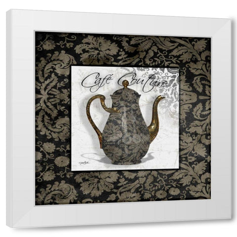 Cafe White Modern Wood Framed Art Print by Stimson, Diane