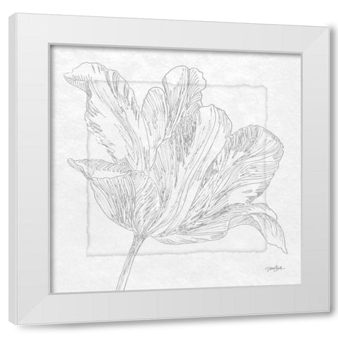 Tulipa 2 White Modern Wood Framed Art Print by Stimson, Diane